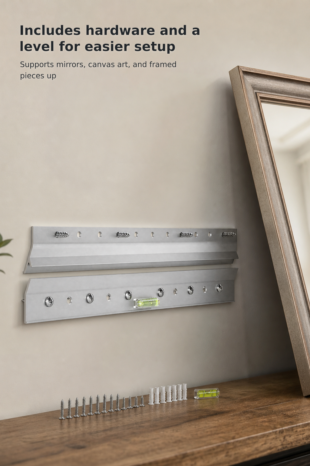 100 lb Aluminum French Cleat Picture Hanger Kit